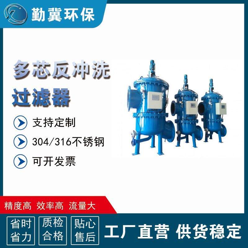 勤冀环保全自动压差自动刷式过滤器自动快速排污除污滤水器