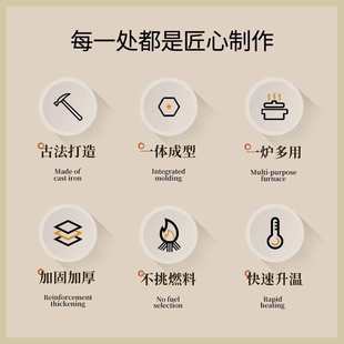 围炉煮茶户外室内家用露营全套便携式烧烤炉烤火炉子取暖炭炉全套