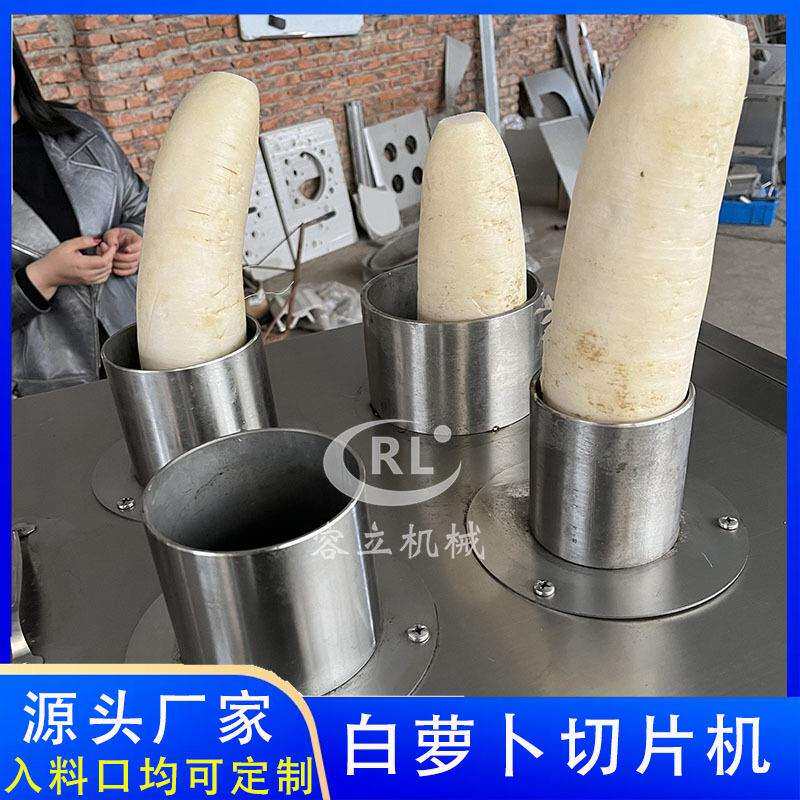 商用白萝卜莴笋切片机下压式佛手瓜切片设备全自动胡瓜切片机 - 实物图