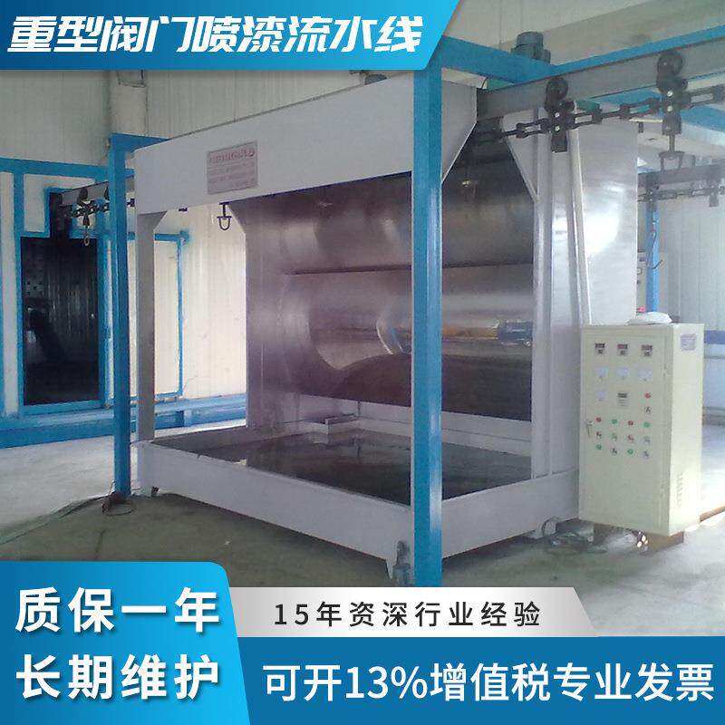 重型阀门喷漆线 机械手喷漆线阀门表面喷涂流水 悬挂式工业喷漆线