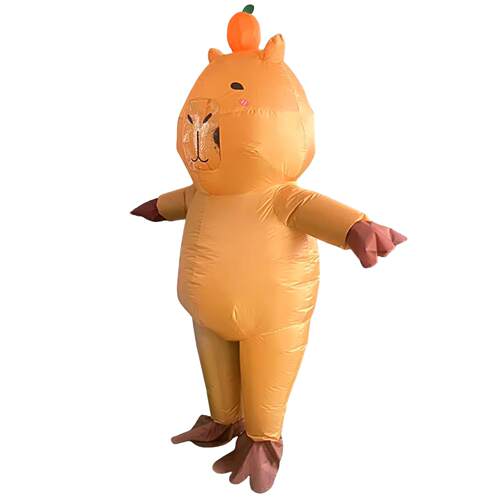 跨境热销节日派对卡皮巴拉玩偶充气服亲子户外卡皮巴拉造型表演服