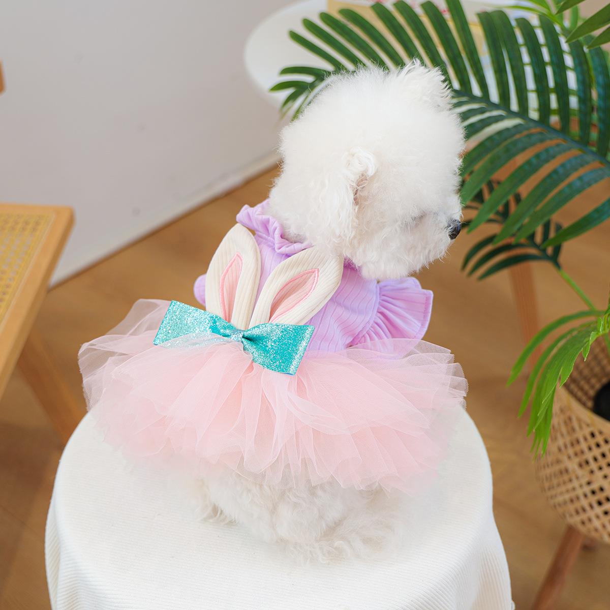 宠物衣服小仙气裙子猫猫衣服狗狗服饰小兔纱裙蓬蓬公主裙子