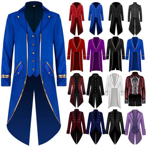 Men's clothing, red tailcoat, dance dress trend