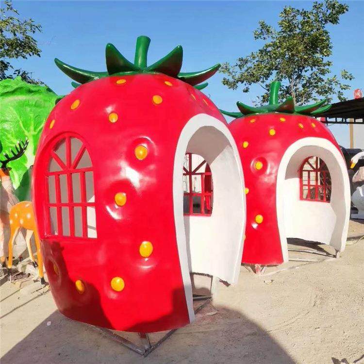 玻璃钢蘑菇屋雕塑蔬菜屋雕塑蔬菜篮雕塑广场雕塑摆件
