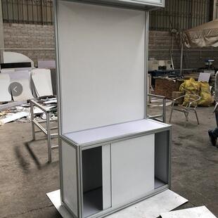 4040铝合金工厂操作台展会展示柜台方柱展览展示搭建铝料展览柜