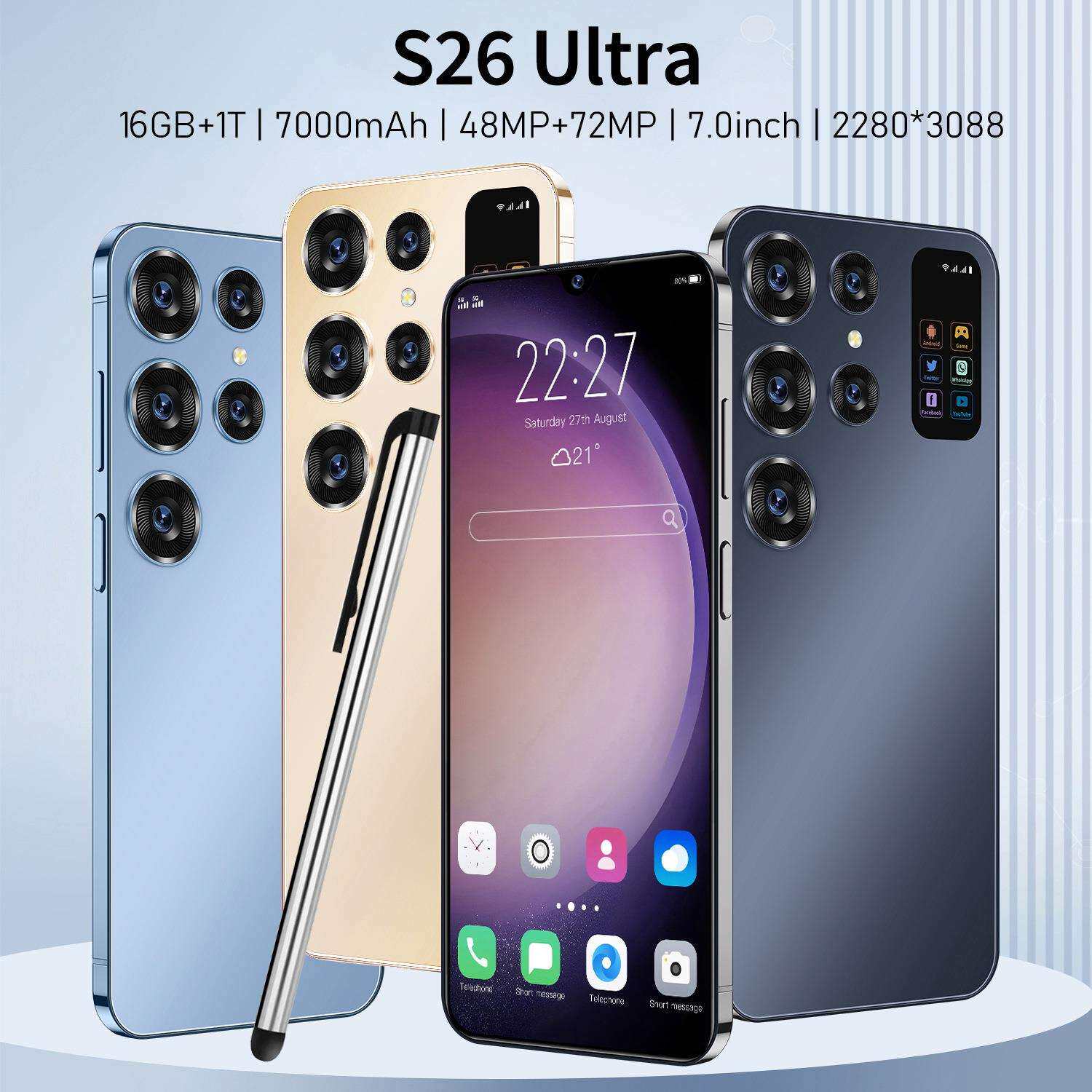新品跨境安卓智能手机S26 Ultra高清大屏16+1T内存厂家现货秒发