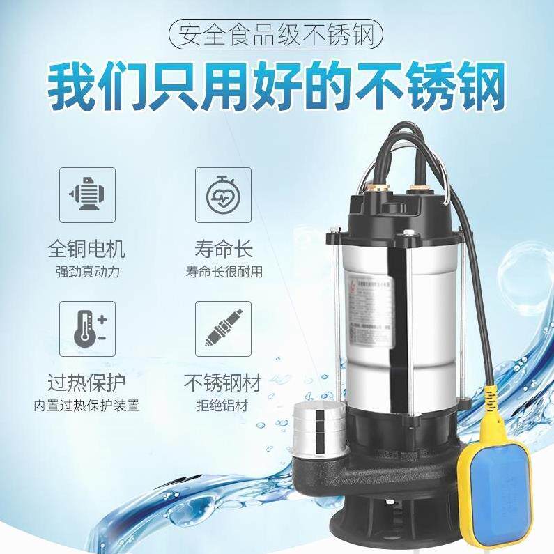 德国进口潜水泵220v污水泵家用抽水小型抽水机高扬程农用灌溉排污