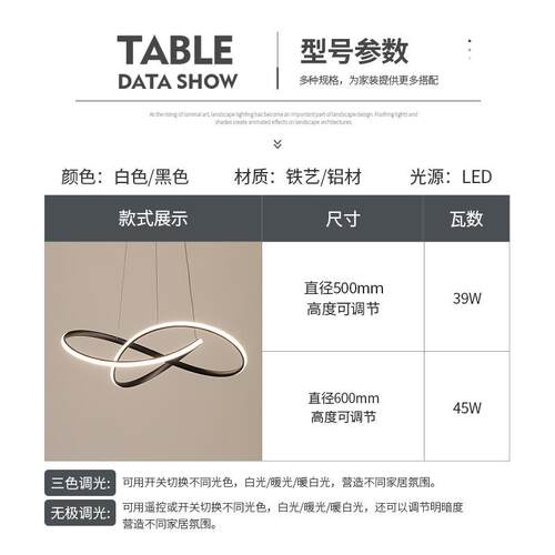 现代简约餐厅吊灯创意客厅书房吧台装饰灯个性艺术几何卧室LED灯