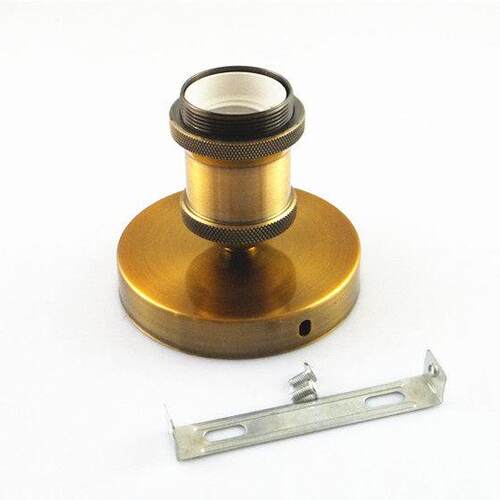 复古E27螺口吸顶灯座螺纹灯泡底座带线灯头明装酒吧咖啡厅DIY灯具