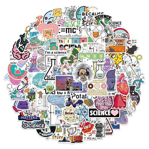 50/100PCS Science Lab Chemistry Stickers Funny Stickers DIY0