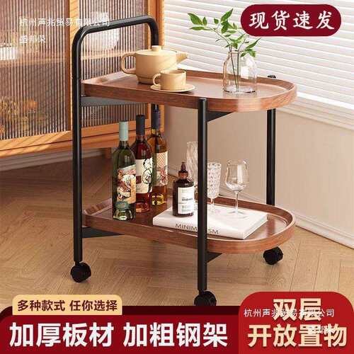 可移动小茶几小推车客厅沙发边几迷你桌子置物架带轮风餐车直销