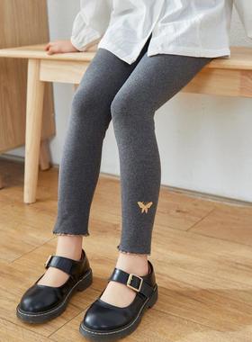 英国Next Kiss女童打底裤秋季外穿洋气新款纯棉高腰弹力修身裤子