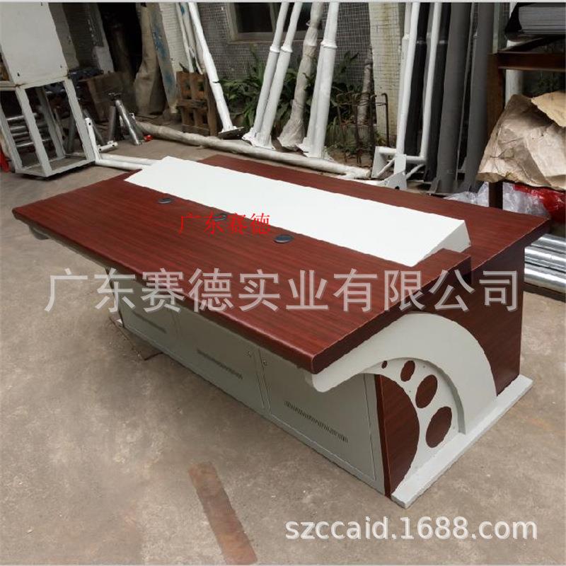 监控中心调度台拐角拼接单层监控操作台设备操控台琴式操作台