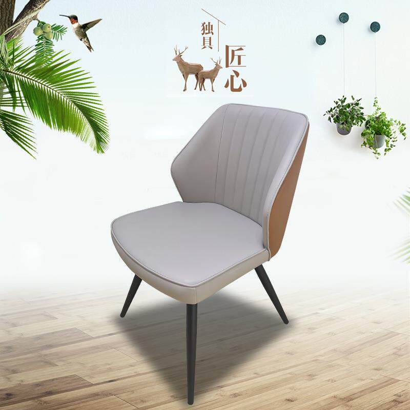 休闲家用靠背餐凳子意式现代轻奢酒店宴会餐厅咖啡厅布艺简约椅子