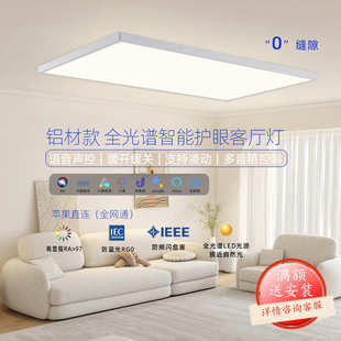 全光谱长方形护眼吸顶灯书房大气简约大厅灯具 无缝隙客厅吸顶灯