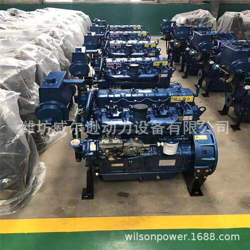 潍坊马四缸60马力船用柴油机4100发机102柴油动机4ZH41100 1045四