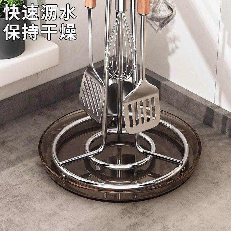 旋锅铲置物架厨房台挂子铲子的架子转挂钩托厨勺具汤勺收纳PEK挂