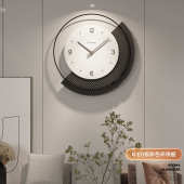 钟表挂钟客厅2022新款 轻奢铁艺静音简约时尚