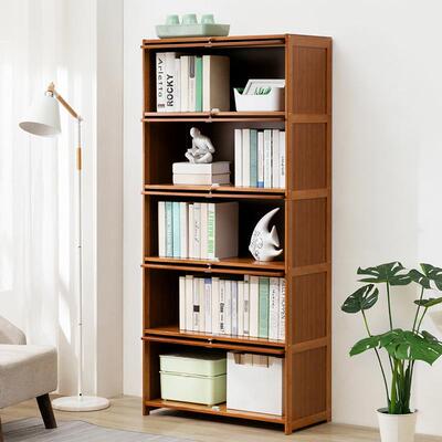 家用书柜落地书架置物柜带门储物柜收纳置物架一体多层格子柜客厅