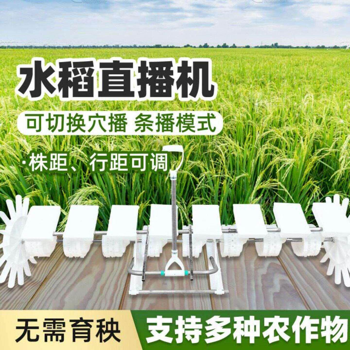 新型水稻直播机播种机点播机条播穴播粒数可调农用插秧机