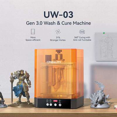 创想三维新品UW-03大功率405nm波长二合一uv清洗固化机
