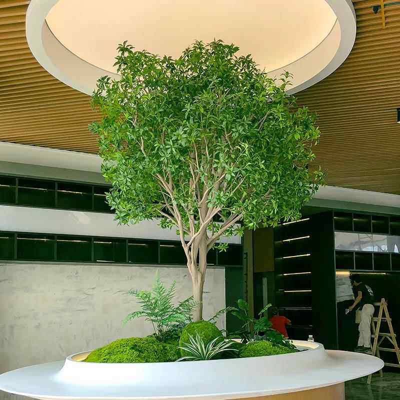 高橱端马醉仿真植物窗造树13321321景木室内装饰树仿生绿植大型假