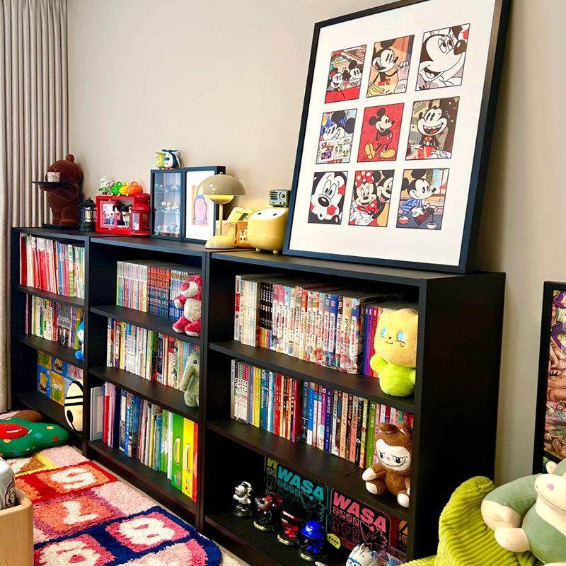 环保实木儿童落地书架一体靠墙自由组合定制收纳展示窄置物矮柜,住宅家具,书架,淘宝优惠券,粉丝福利购,淘宝优惠卷