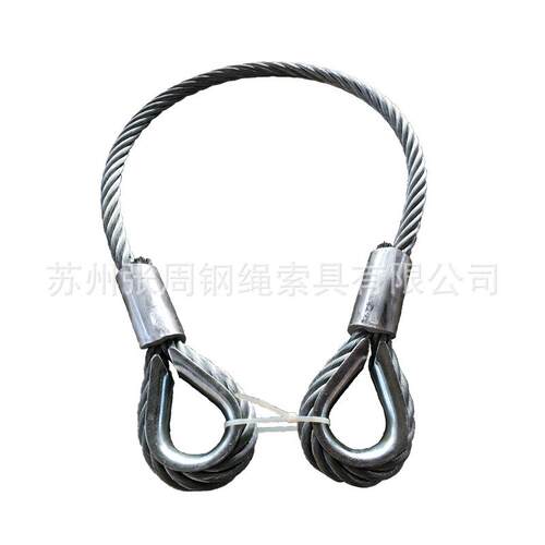 张周厂家钢丝绳索具镀锌压制钢丝绳索具配带花篮螺旋扣钢丝绳锁具