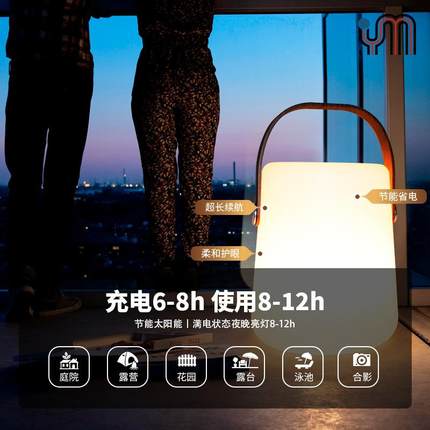 太阳能灯草阳庭院灯露台置花园坪灯台布氛围灯户外家-10043用充电