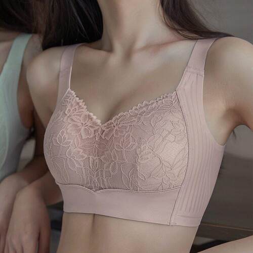Intention Floral Lace Bra Wireless Unlined Coverage