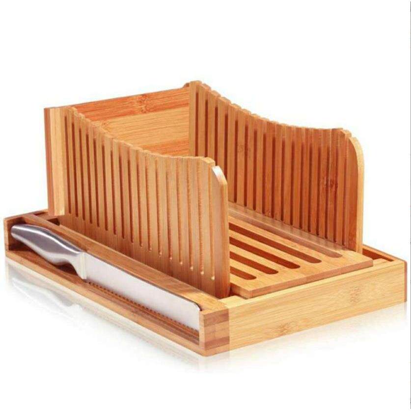 竹制面包切片器创意家用吐司面包分割器欧式风木制面包火腿切片器