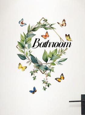 新款CH34007小清新绿色系浴室门装饰玄关卧室家居门贴定制