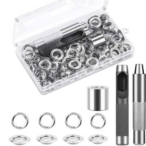 120套12mm汽眼圈打孔篷布帐篷铜金属鸡眼扣气眼扣安装工具套装