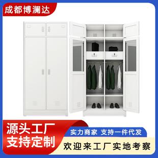 钢制更衣柜衣柜铁皮柜储物柜宿舍物品双门衣帽存放内务柜文件柜