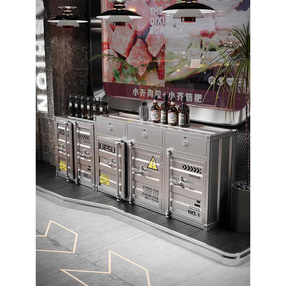 工业风集装箱储物柜厨房餐边柜收纳柜酒吧餐厅柜子工业风茶水酒柜,商业/办公家具,餐柜,淘宝优惠券,粉丝福利购,淘宝优惠卷