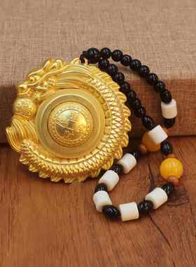 沙金龙牌转转手把件霸气创意招财进宝转运吊坠随身文玩送礼工艺品