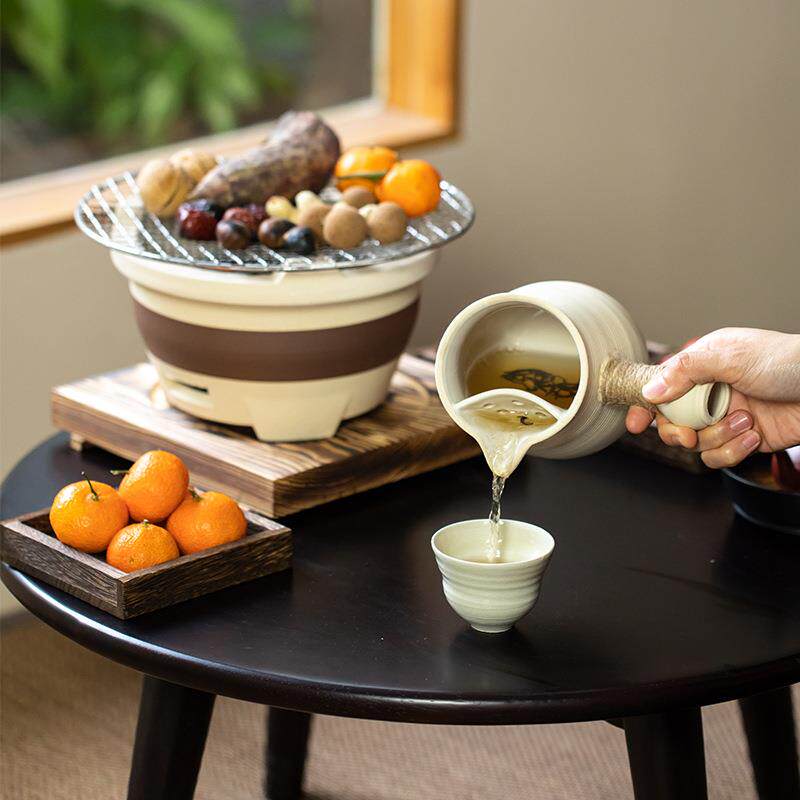 围炉煮茶网红陶瓷木炭烤火温茶炉家用火炉户外烧烤灌灌烤奶