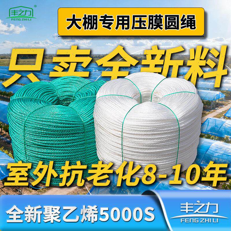 大棚绳尼龙绳放风压膜绳压膜带压膜线捆绑绳晾衣晒被绳聚乙烯圆绳