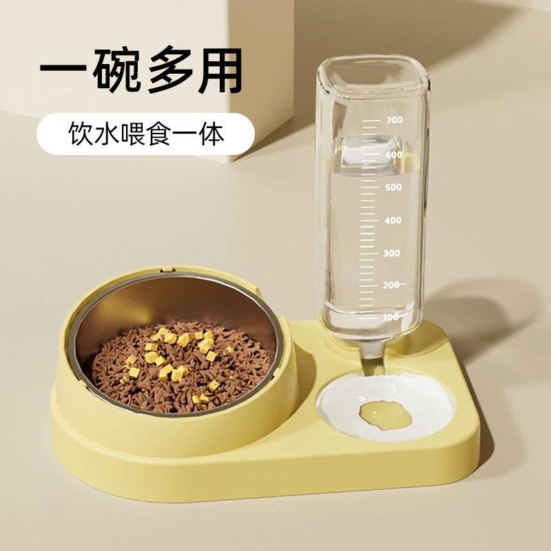 猫碗猫食盆狗盆狗碗自动饮水双碗饭盆猫咪猫粮碗盆喝水碗宠物饭碗