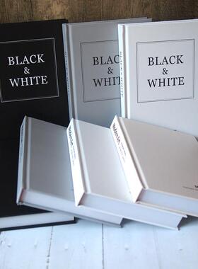 25CM样板房装饰书 黑白灰真书 英文可翻页仿真书 现代家居道具书