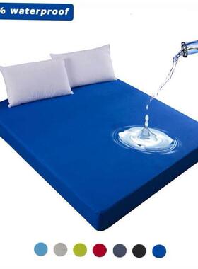 100% Waterproof Solid Bed Fitted Sheet Nordic Adjustable Mat