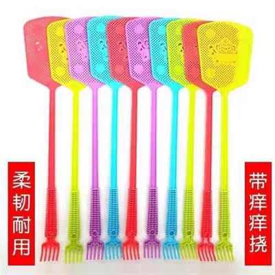 塑料苍蝇拍批发加厚长柄款蝇拍现货熟胶网拍手动蝇拍拍蚊子家用拍