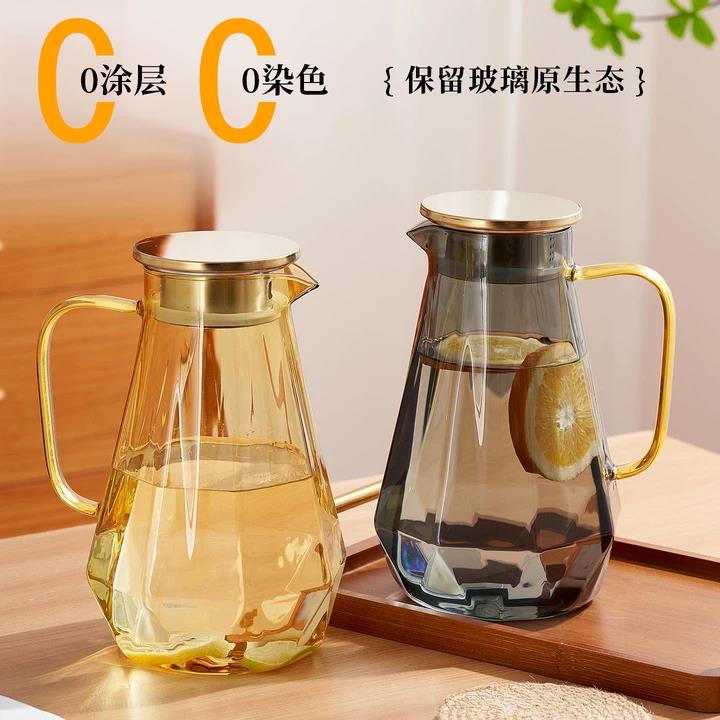 冷水壶耐高温家用客厅储水加厚原色玻璃耐高温凉水杯大容量泡茶壶