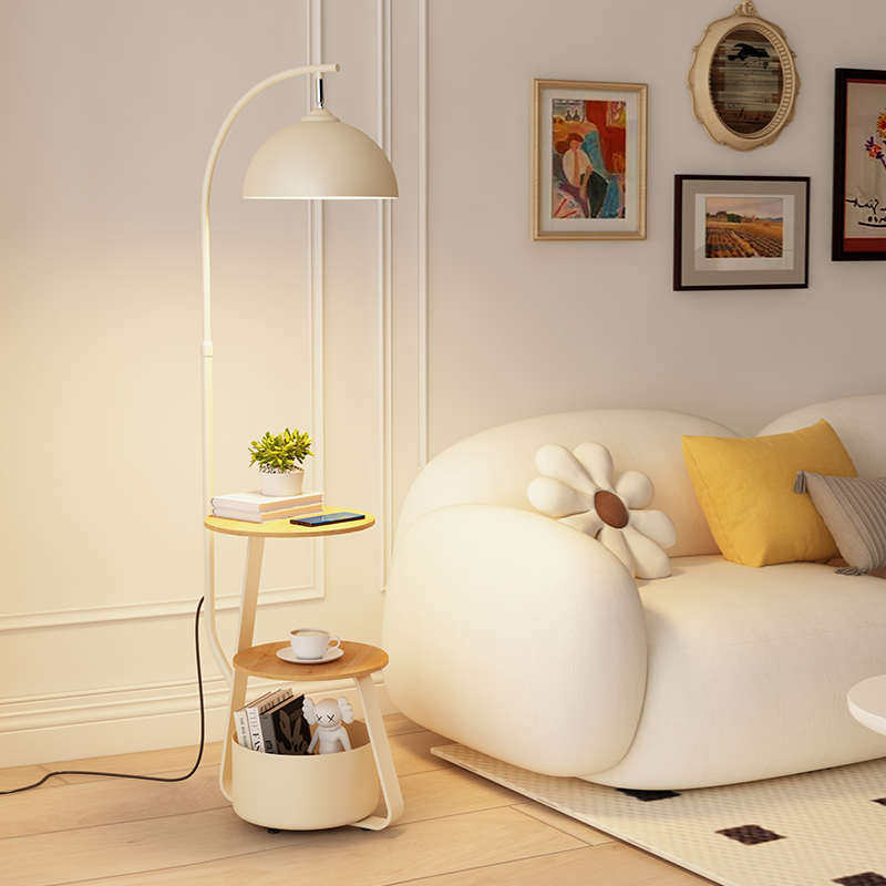法式奶油风沙发旁边几侧边柜床头移动小茶几圆桌客厅角几充电创意,家装灯饰光源,装饰落地灯,淘宝优惠券,粉丝福利购,淘宝优惠卷