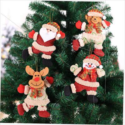 Christmas tree accessories fabric doll pendant old man doll