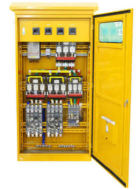 厂家配电柜建筑工地便携式立式配电箱黄色冷轧钢板电源电表箱批发