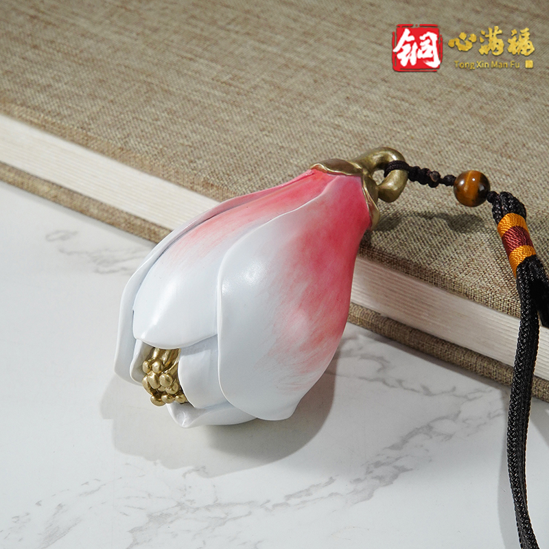 铜手把件《玉兰花》铜工艺品桌面玄关玉兰花把玩送老师礼物