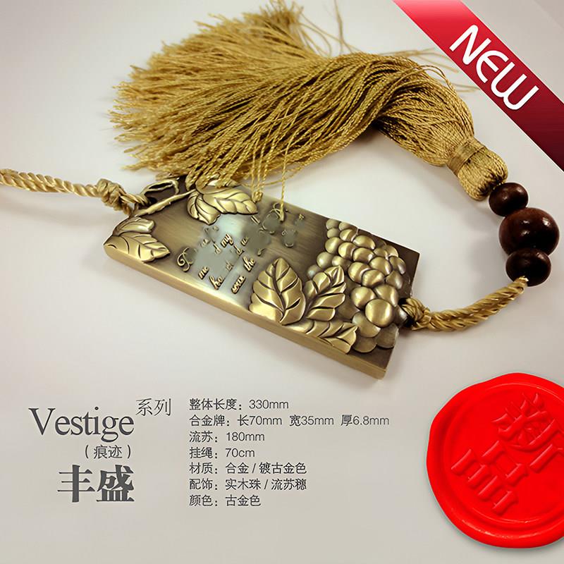 香港LTG车饰 痕迹系列合金浮雕十字车挂古铜色金属复古丰盛装饰挂