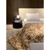 RI0T家居｜白色沙发毛毯冬天 加厚毯子办公室午睡 ins泡泡兔毛冬季