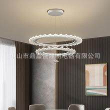网红新款客厅圆环吊灯简约大气北欧饭桌灯具新款吧台餐厅led吊灯
